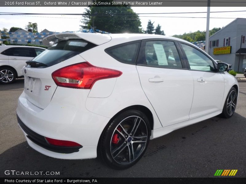 Oxford White / Charcoal Black/Smoke Storm Partial Recaro Leather 2016 Ford Focus ST