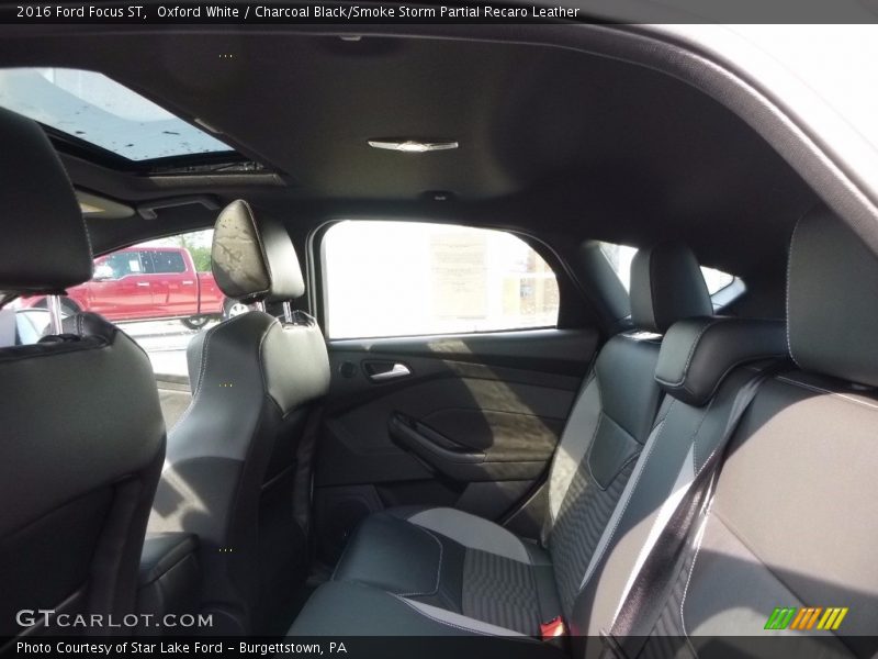 Oxford White / Charcoal Black/Smoke Storm Partial Recaro Leather 2016 Ford Focus ST