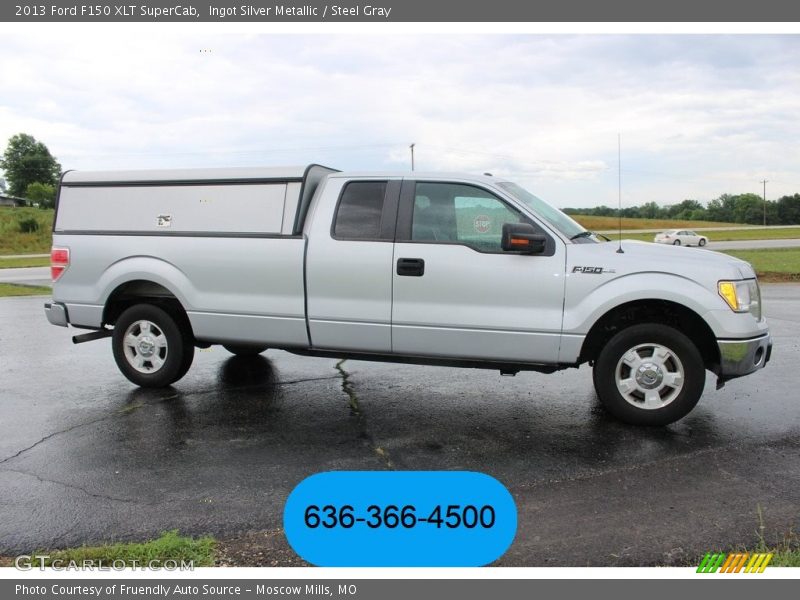 Ingot Silver Metallic / Steel Gray 2013 Ford F150 XLT SuperCab