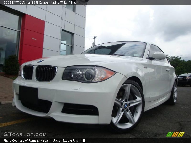 Alpine White / Black 2008 BMW 1 Series 135i Coupe