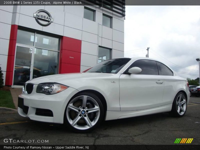 Alpine White / Black 2008 BMW 1 Series 135i Coupe