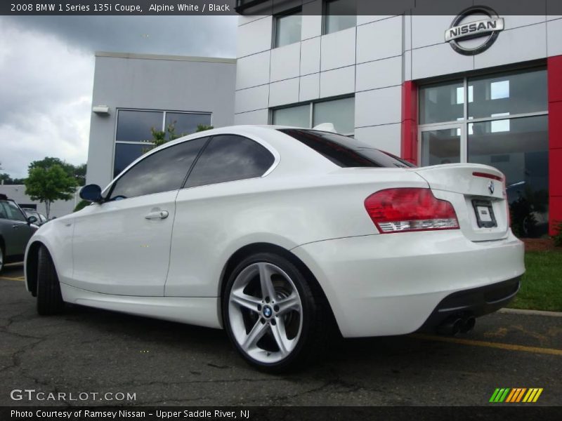 Alpine White / Black 2008 BMW 1 Series 135i Coupe