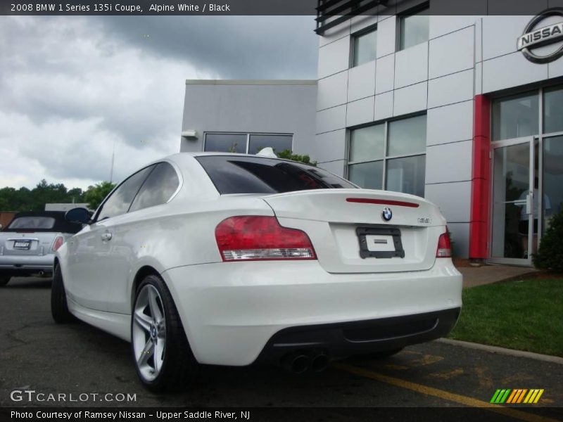 Alpine White / Black 2008 BMW 1 Series 135i Coupe
