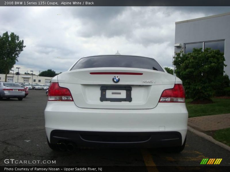 Alpine White / Black 2008 BMW 1 Series 135i Coupe