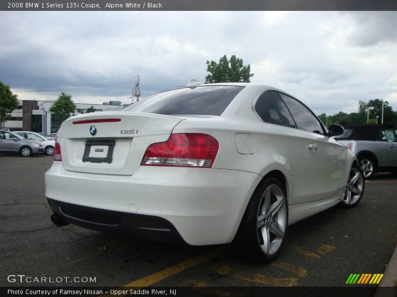 Alpine White / Black 2008 BMW 1 Series 135i Coupe