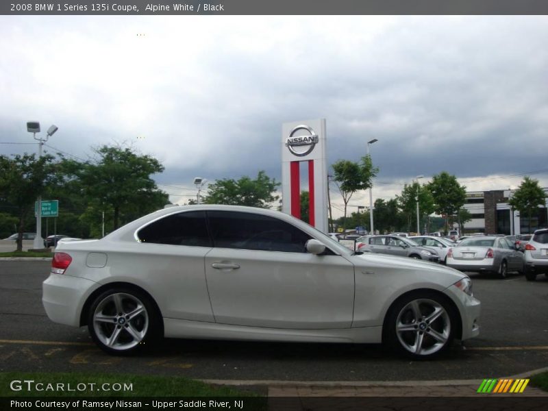 Alpine White / Black 2008 BMW 1 Series 135i Coupe