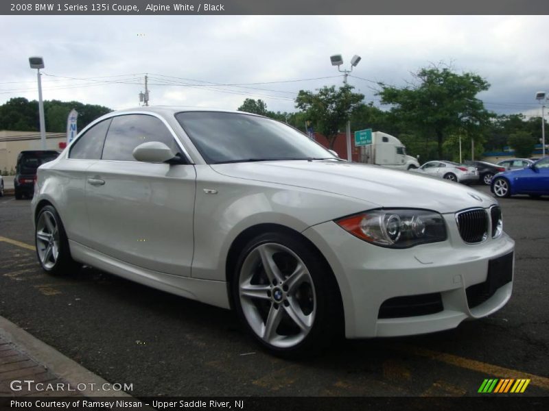 Alpine White / Black 2008 BMW 1 Series 135i Coupe