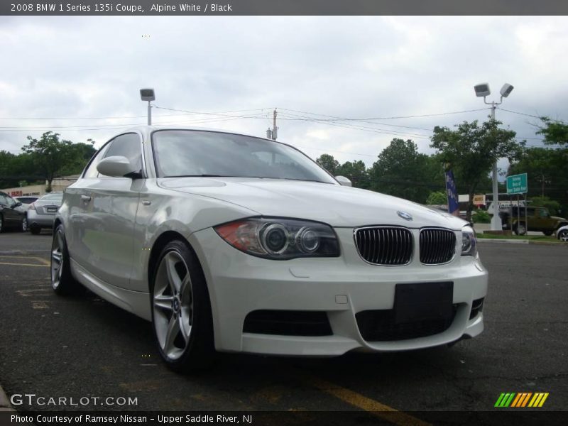 Alpine White / Black 2008 BMW 1 Series 135i Coupe