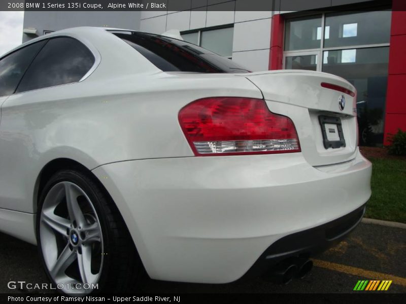 Alpine White / Black 2008 BMW 1 Series 135i Coupe