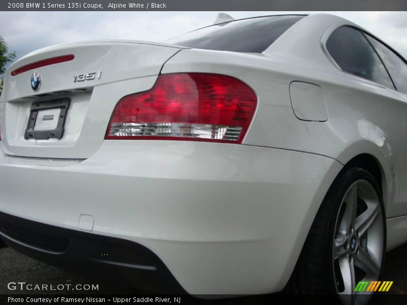 Alpine White / Black 2008 BMW 1 Series 135i Coupe