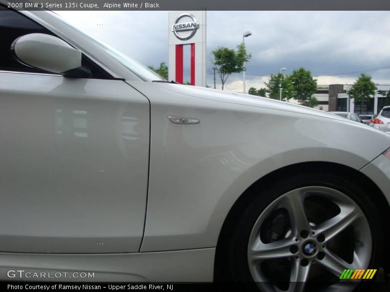 Alpine White / Black 2008 BMW 1 Series 135i Coupe