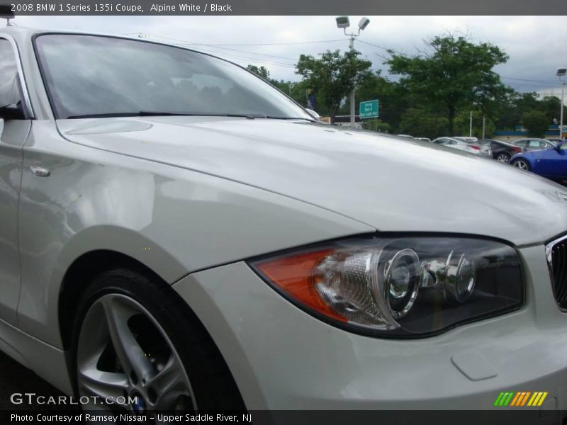 Alpine White / Black 2008 BMW 1 Series 135i Coupe