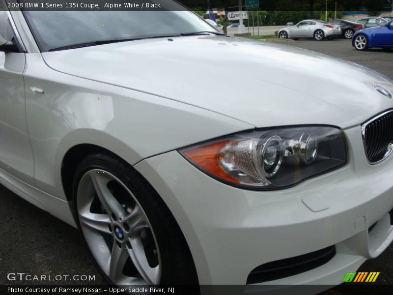 Alpine White / Black 2008 BMW 1 Series 135i Coupe