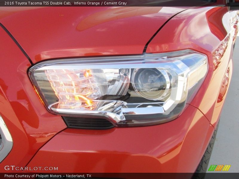 Inferno Orange / Cement Gray 2016 Toyota Tacoma TSS Double Cab