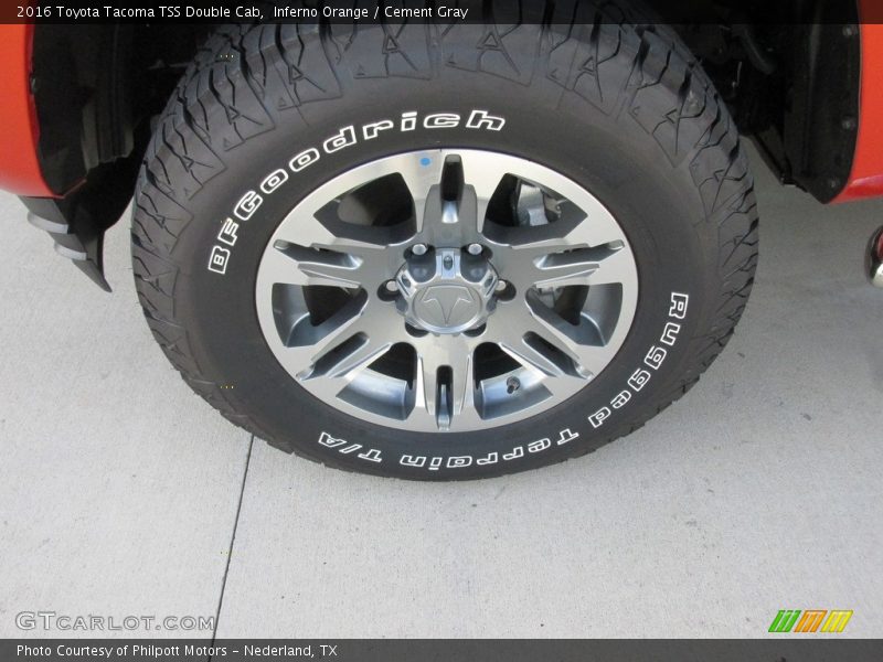 Inferno Orange / Cement Gray 2016 Toyota Tacoma TSS Double Cab