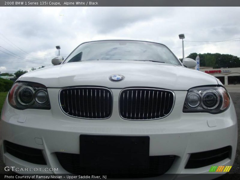 Alpine White / Black 2008 BMW 1 Series 135i Coupe