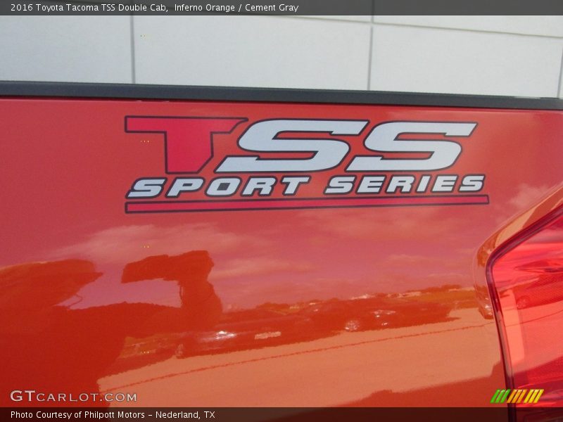 Inferno Orange / Cement Gray 2016 Toyota Tacoma TSS Double Cab