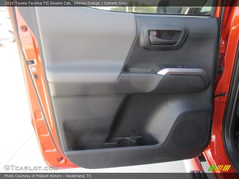 Inferno Orange / Cement Gray 2016 Toyota Tacoma TSS Double Cab