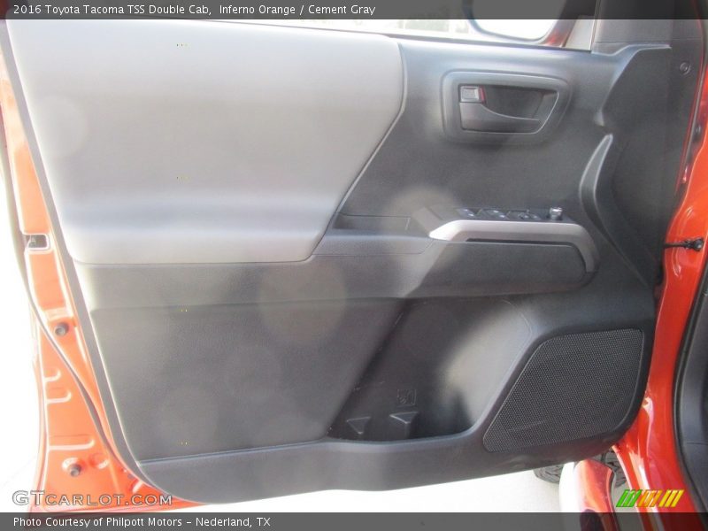 Inferno Orange / Cement Gray 2016 Toyota Tacoma TSS Double Cab