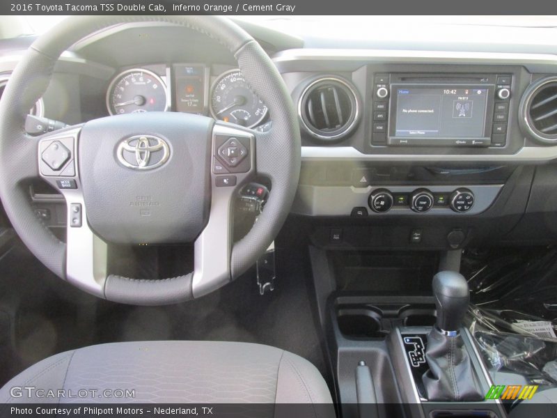 Inferno Orange / Cement Gray 2016 Toyota Tacoma TSS Double Cab
