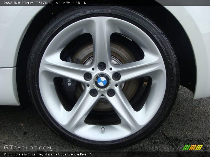 Alpine White / Black 2008 BMW 1 Series 135i Coupe
