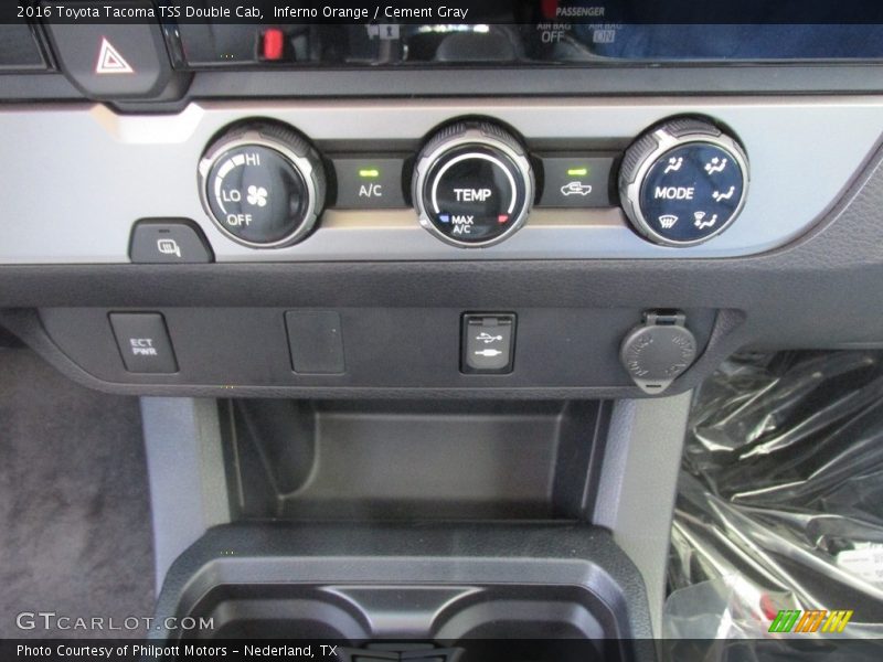Inferno Orange / Cement Gray 2016 Toyota Tacoma TSS Double Cab