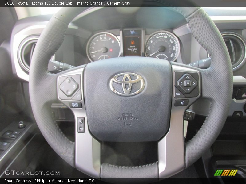 Inferno Orange / Cement Gray 2016 Toyota Tacoma TSS Double Cab