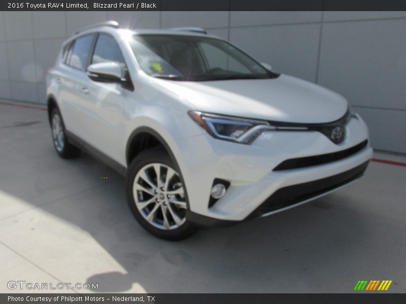 Blizzard Pearl / Black 2016 Toyota RAV4 Limited