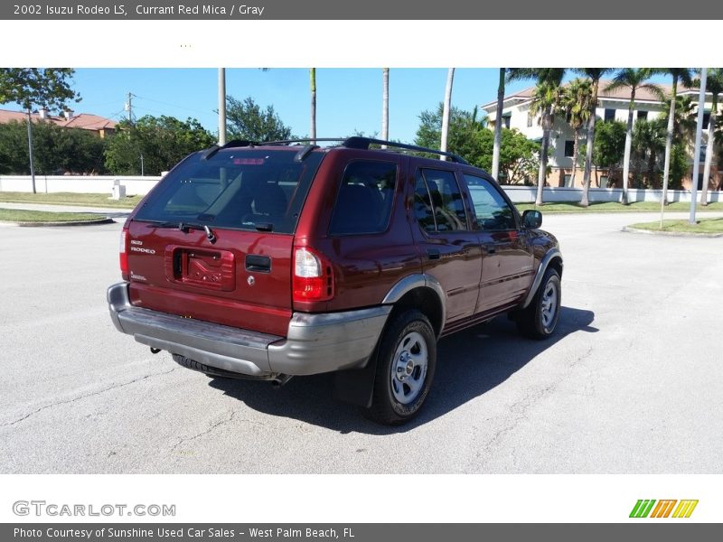 Currant Red Mica / Gray 2002 Isuzu Rodeo LS