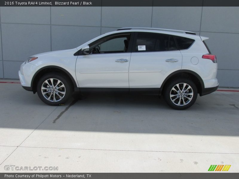 Blizzard Pearl / Black 2016 Toyota RAV4 Limited