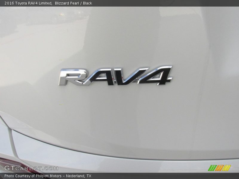 Blizzard Pearl / Black 2016 Toyota RAV4 Limited