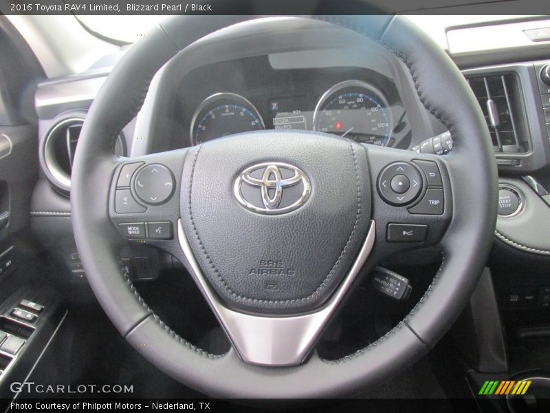 Blizzard Pearl / Black 2016 Toyota RAV4 Limited