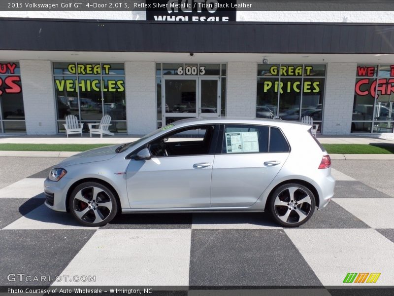 Reflex Silver Metallic / Titan Black Leather 2015 Volkswagen Golf GTI 4-Door 2.0T S