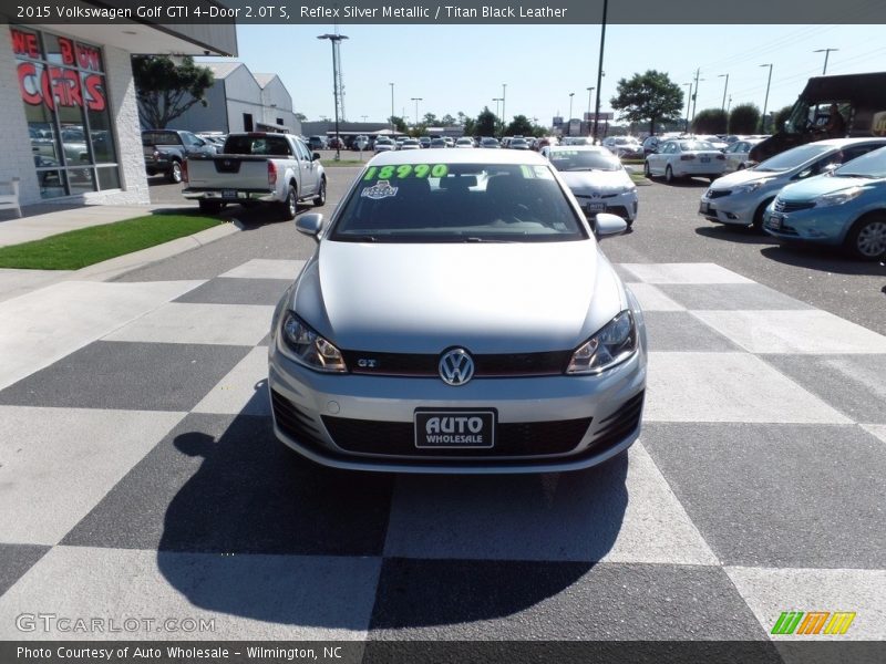Reflex Silver Metallic / Titan Black Leather 2015 Volkswagen Golf GTI 4-Door 2.0T S