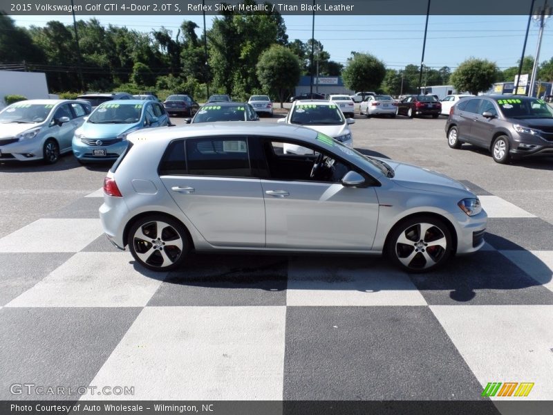 Reflex Silver Metallic / Titan Black Leather 2015 Volkswagen Golf GTI 4-Door 2.0T S