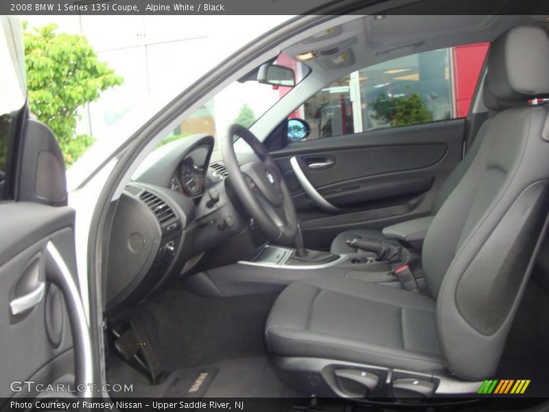 Alpine White / Black 2008 BMW 1 Series 135i Coupe