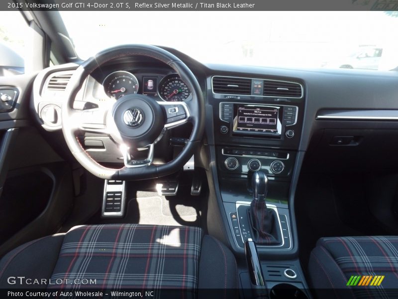 Reflex Silver Metallic / Titan Black Leather 2015 Volkswagen Golf GTI 4-Door 2.0T S