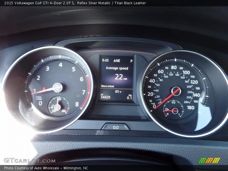 Reflex Silver Metallic / Titan Black Leather 2015 Volkswagen Golf GTI 4-Door 2.0T S