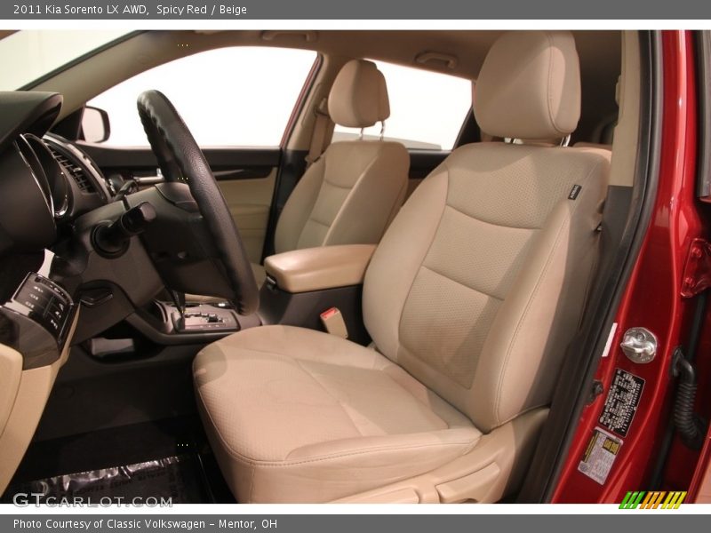 Spicy Red / Beige 2011 Kia Sorento LX AWD