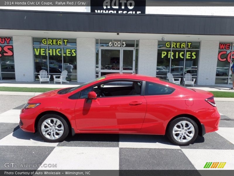 Rallye Red / Gray 2014 Honda Civic LX Coupe