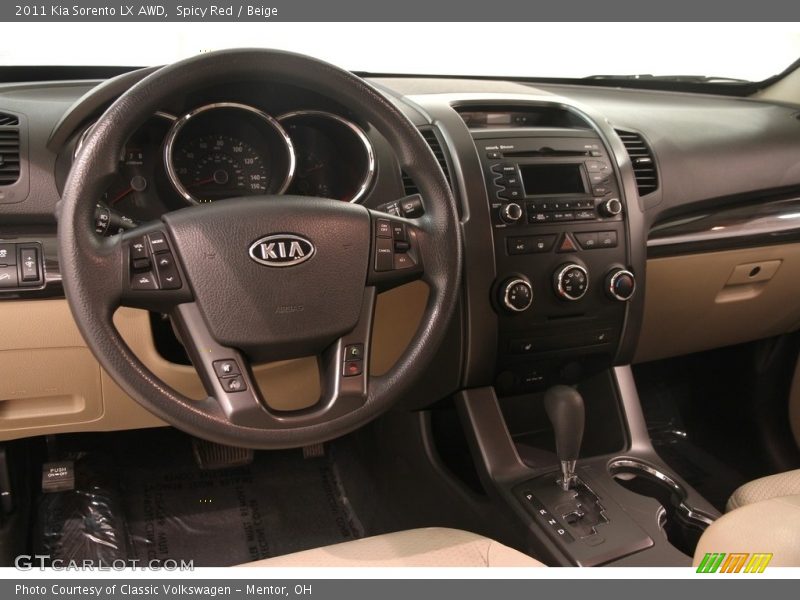 Spicy Red / Beige 2011 Kia Sorento LX AWD