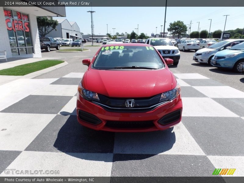 Rallye Red / Gray 2014 Honda Civic LX Coupe