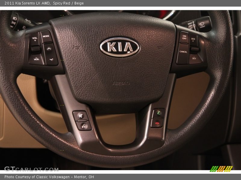 Spicy Red / Beige 2011 Kia Sorento LX AWD