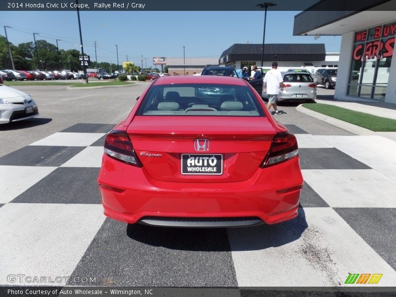 Rallye Red / Gray 2014 Honda Civic LX Coupe