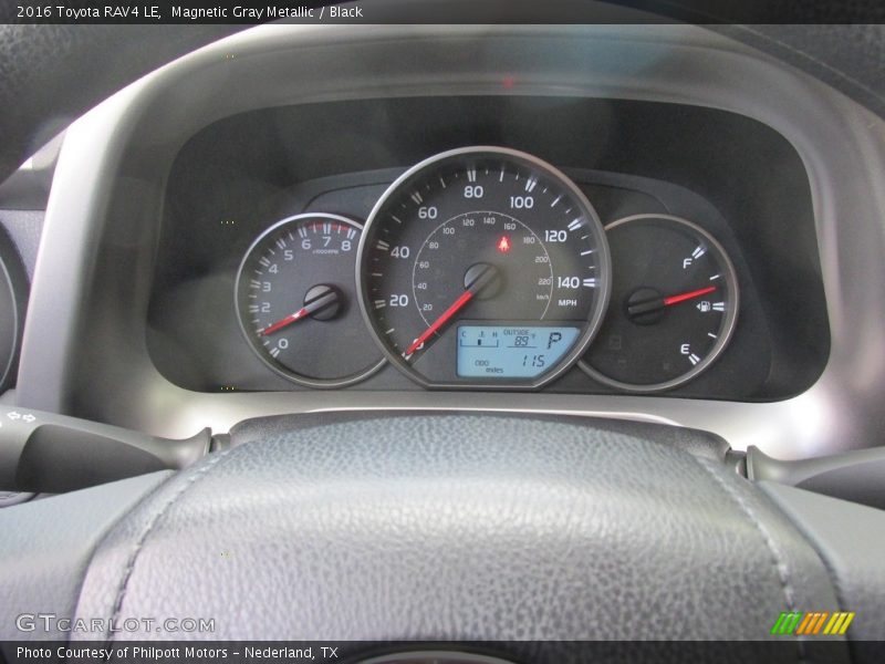 Magnetic Gray Metallic / Black 2016 Toyota RAV4 LE