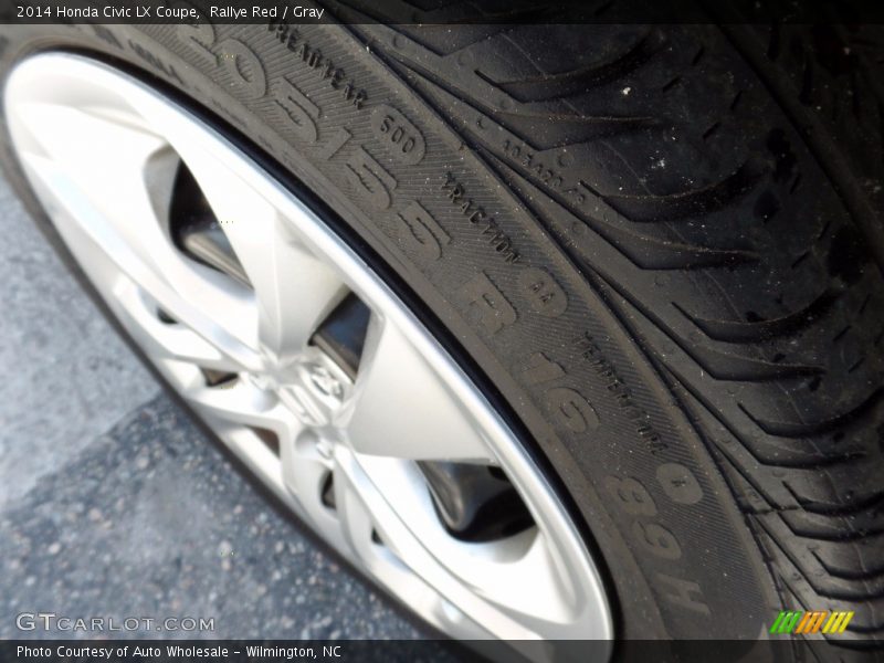 Rallye Red / Gray 2014 Honda Civic LX Coupe