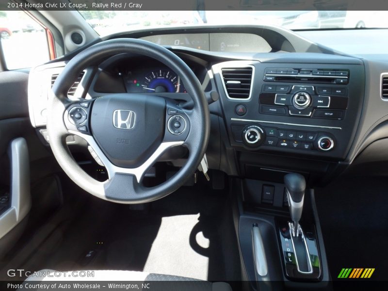 Rallye Red / Gray 2014 Honda Civic LX Coupe