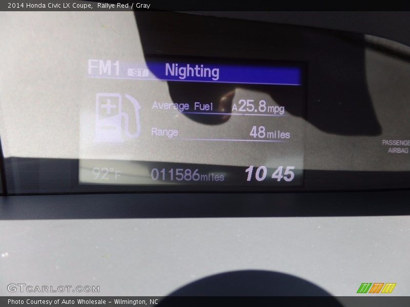 Rallye Red / Gray 2014 Honda Civic LX Coupe