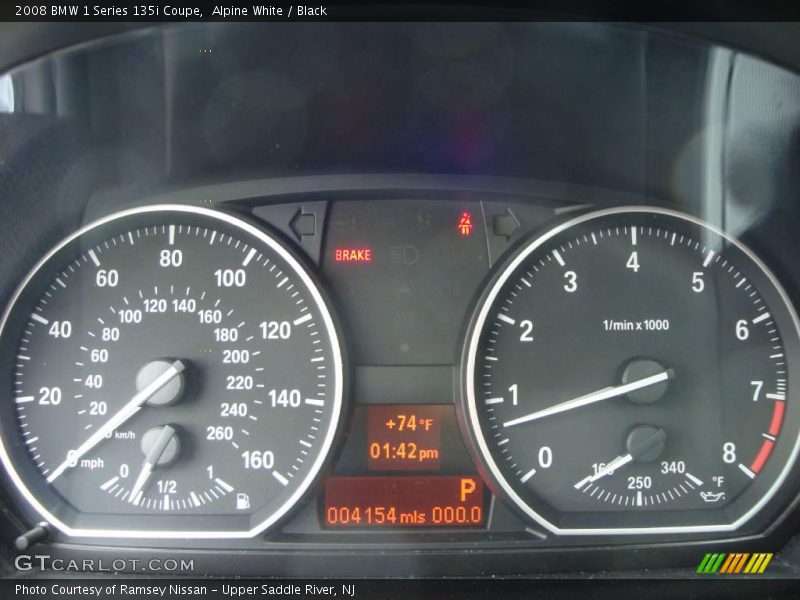 Alpine White / Black 2008 BMW 1 Series 135i Coupe