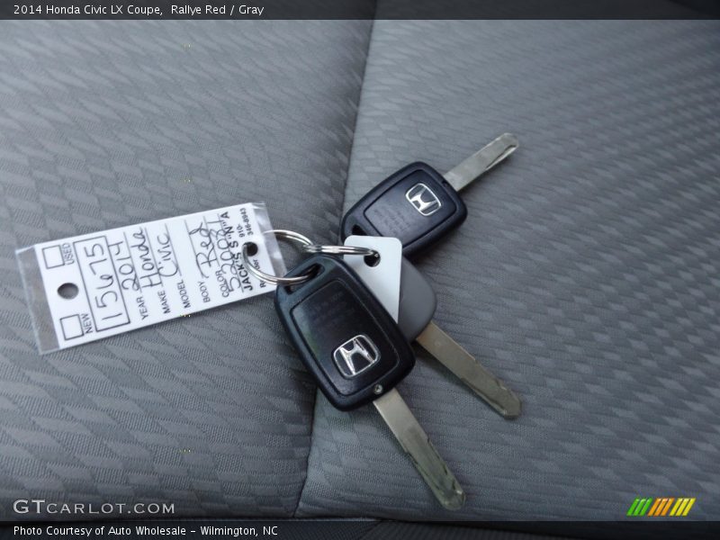 Rallye Red / Gray 2014 Honda Civic LX Coupe